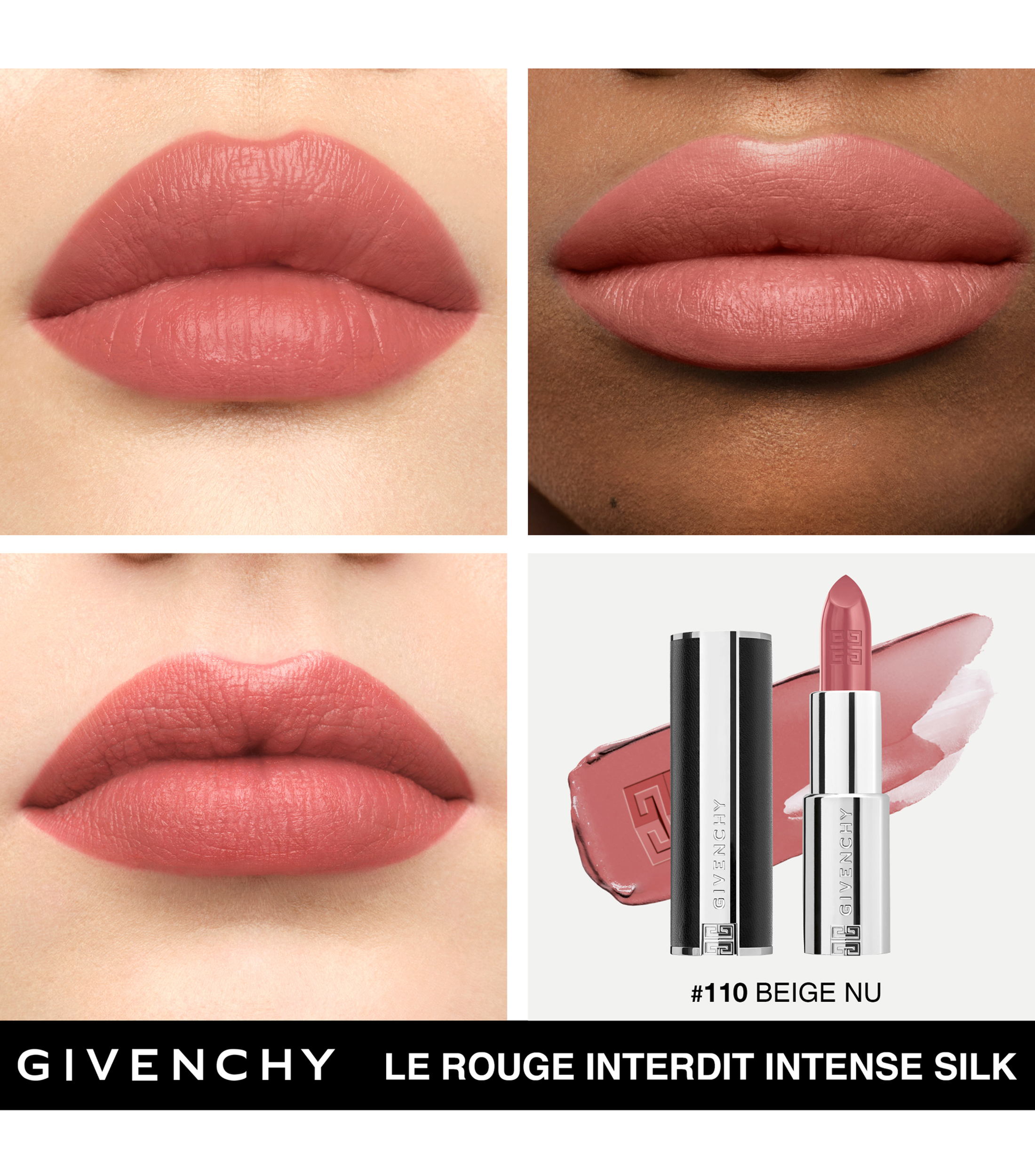 Labial semi mate Le Rouge Interdit Intense Silk, 3.4 gr